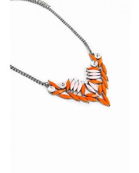 Missguided Angela Gem Detail Necklace Orange