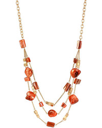 Kenneth Cole New York Mixed Shell Bead Illusion Necklace