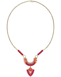 jcpenney Mixit Mixit Pink And Orange Stone Statet Necklace