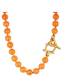 Nautical Shackle Orange Quartz Necklace