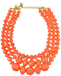 Kate Spade New York Accessories Coral Swirl Triple Row Necklace