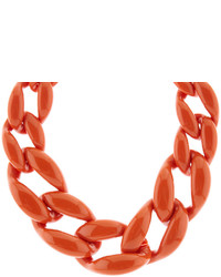 Diana Broussard Orange Plexiglass Nate Chain Necklace