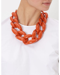 Diana Broussard Orange Plexiglass Nate Chain Necklace