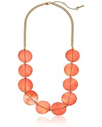 Kenneth Cole New York Orange Shell Disc Necklace 263 Extender