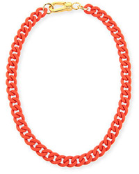 Marc by Marc Jacobs Rubber Chain Necklace Orange