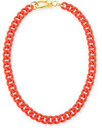 Marc by Marc Jacobs Rubber Chain Necklace Orange