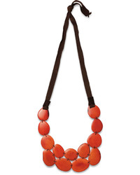 Toms Faire Collection Orange Tagua Bib Necklace