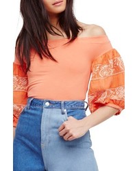 Free People Rock With It Off The Shoulder Top