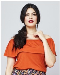 Simply Be Ruffle Off The Shoulder Top