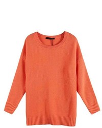 ChicNova Oversized Chunky Orange Sweater
