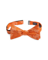 Orange Paisley Silk Bow-tie