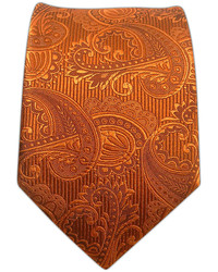 The Tie Bar Twill Paisley Burnt Orange