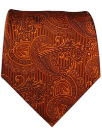 The Tie Bar Twill Paisley Burnt Orange