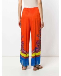 Etro Printed Wide Leg Trousers