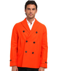Orange Pea Coat