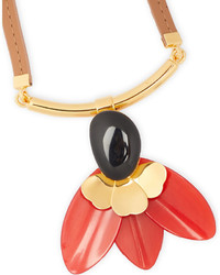 Marni Horn And Leather Necklace