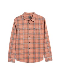 RVCA Panhandle Plaid Long Sleeve Flannel Button Up Shirt