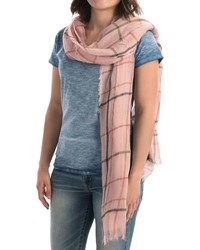 Roffe Accessories Plaid Fringed Scarf