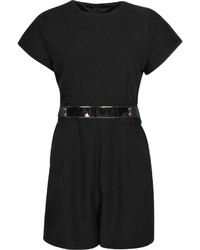Boohoo Charlie Woven Belted Playsuit
