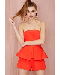 Finders Keepers Raise A Glass Peplum Jumpsuit