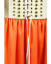 Boohoo Mai Chiffon Belted Waistband Maxi Skirt