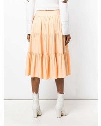 Chloé Tiered Midi Skirt
