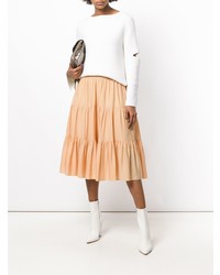 Chloé Tiered Midi Skirt
