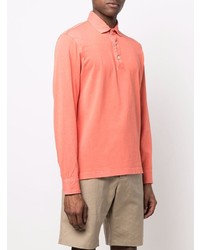 Drumohr Long Sleeved Cotton Polo Shirt