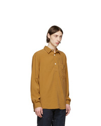 Schnaydermans Orange Modal Boxy Popover Shirt