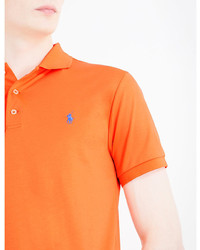 Polo Ralph Lauren Logo Embroidered Slim Fit Cotton Polo Shirt