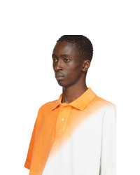 Jacquemus Orange And White Le Polo Soleil Polo