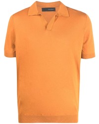 Tagliatore Short Sleeve Knit Polo Shirt