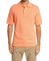 Scott Barber Solid Pima Cotton Polo Shirt In Cantaloupe At Nordstrom