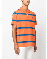 Paul & Shark Stripe Pattern Cotton Polo Shirt