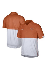 Nike Texas Orange Texas Longhorns Coaches Half Zip Pullover Jacket