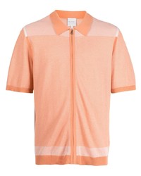 Paul Smith Zip Up Organic Cotton Polo Shirt