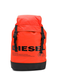 Orange Print Backpack