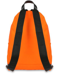 Moschino Logo Print Tech Fabric Backpack Orange