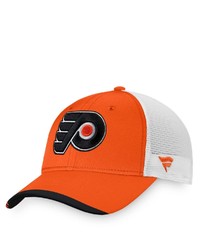 FANATICS Branded Orangewhite Philadelphia Flyers Authentic Pro Team Locker Room Trucker Snapback Hat At Nordstrom