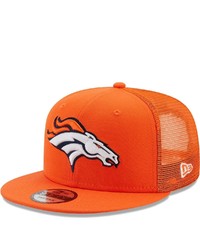 New Era Orange Denver Broncos Classic Trucker 9fifty Snapback Hat
