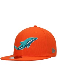New Era Orange Miami Dolphins Eletal 59fifty Fitted Hat At Nordstrom