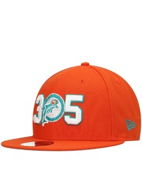 New Era Orange Miami Dolphins Historic Logo Three Zero Five 9fifty Snapback Hat At Nordstrom