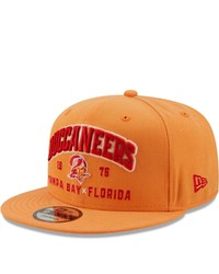 New Era Orange Tampa Bay Buccaneers Stacked Historic Logo 9fifty Snapback Hat