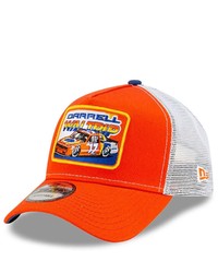 New Era Orangewhite Darrell Waltrip Legends 9forty A Frame Adjustable Trucker Hat At Nordstrom