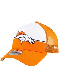 New Era Whiteorange Denver Broncos Retro Trucker 9forty Snapback Hat