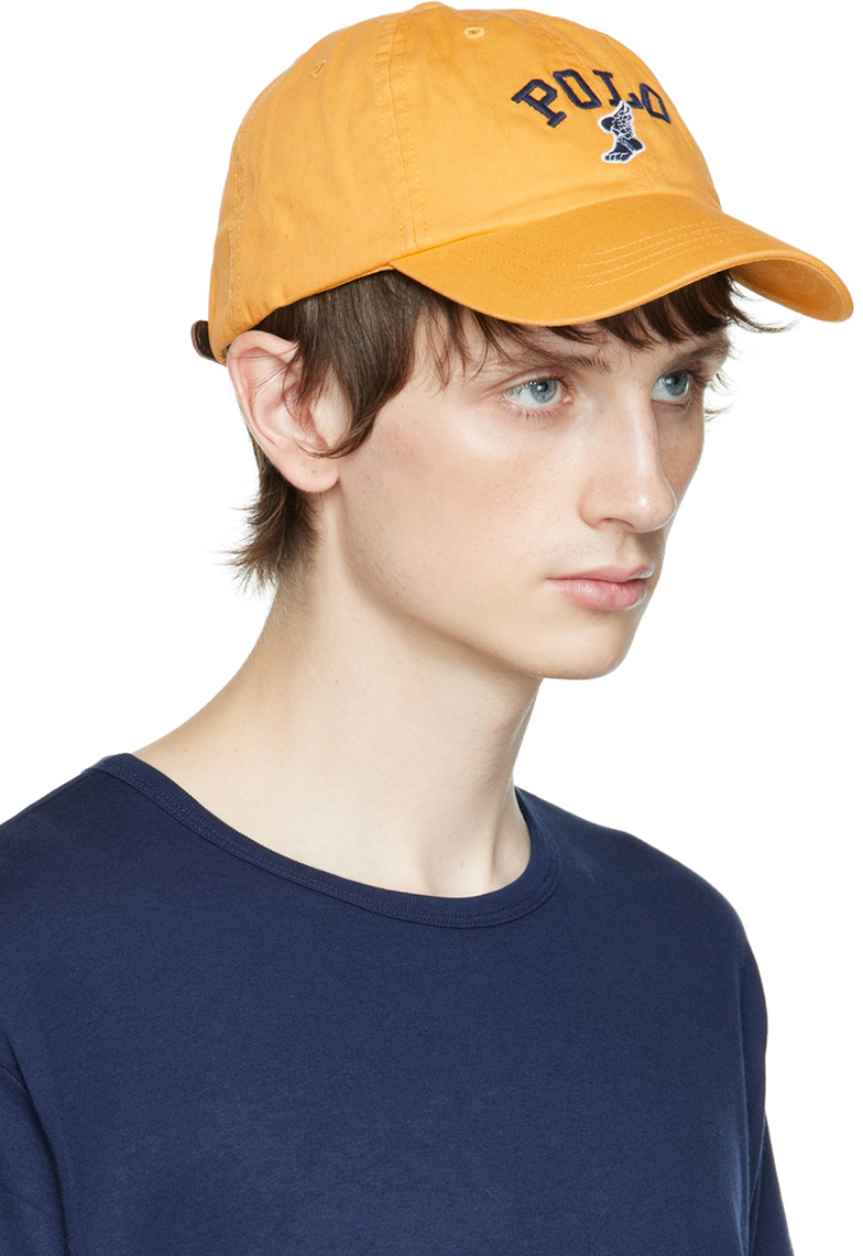 Polo Ralph Lauren Yellow Logo Ball Cap, $65 | SSENSE | Lookastic