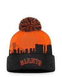 FANATICS Branded Blackorange San Francisco Giants Hometown Cuffed Pom Knit Hat At Nordstrom