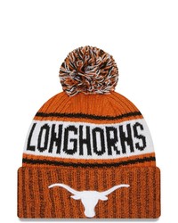 New Era Texas Orange Texas Longhorns Marl Cuffed Knit Hat With Pom In Burnt Orange At Nordstrom