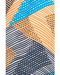 Chaus Split Sleeve Basket Weave Print Blouse