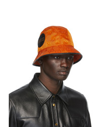 Gucci Orange Off The Grid Gg Supreme Bucket Hat